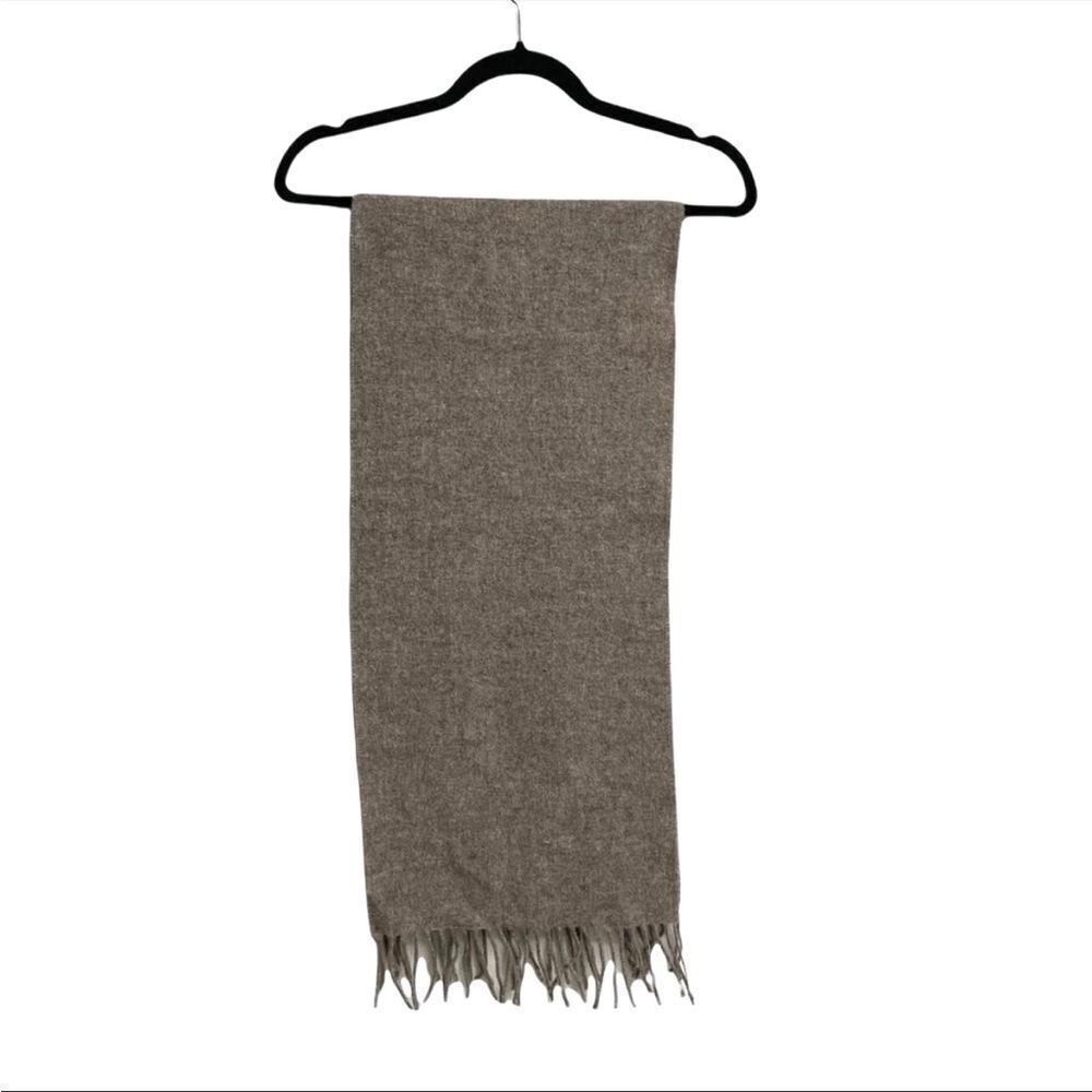 Lambswool Scarf Brown One Size Made In Italy